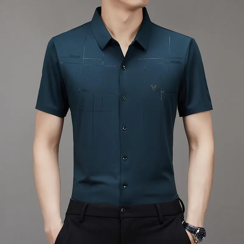 3 for the price of 1Men's Ice Silk Business Shirt2 pcs Free Shipping