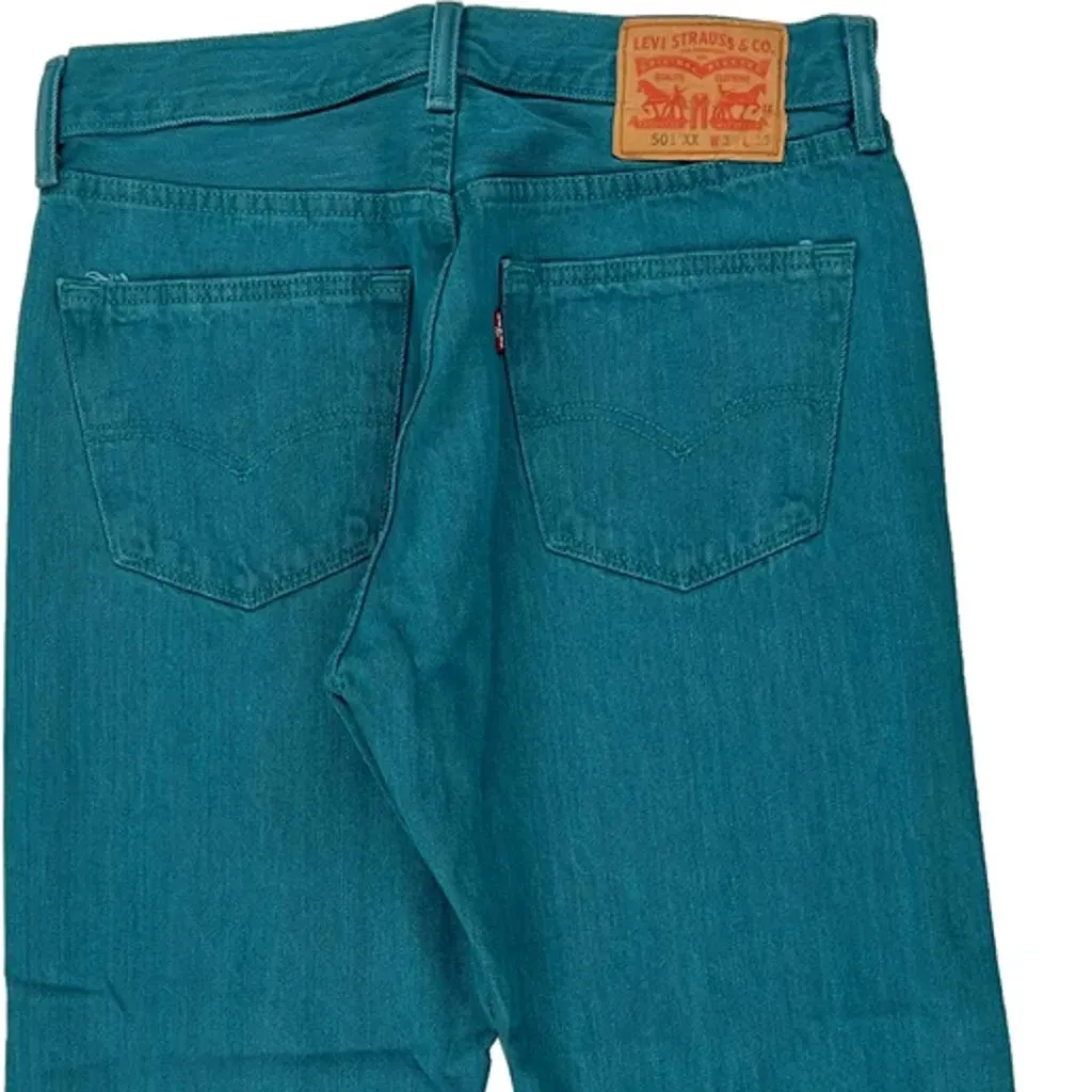 501 Levis Jeans - 30W UK 10 Teal Cotton