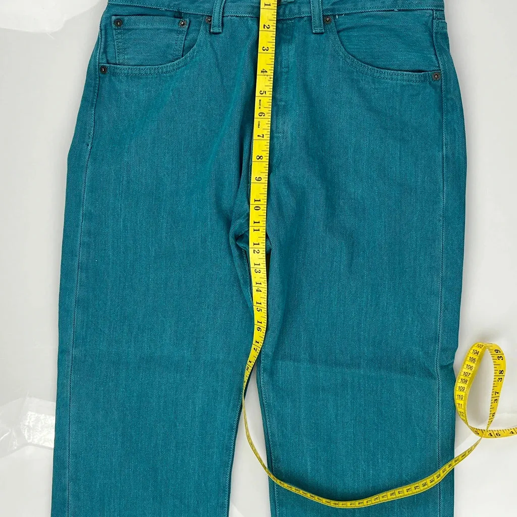 501 Levis Jeans - 30W UK 10 Teal Cotton