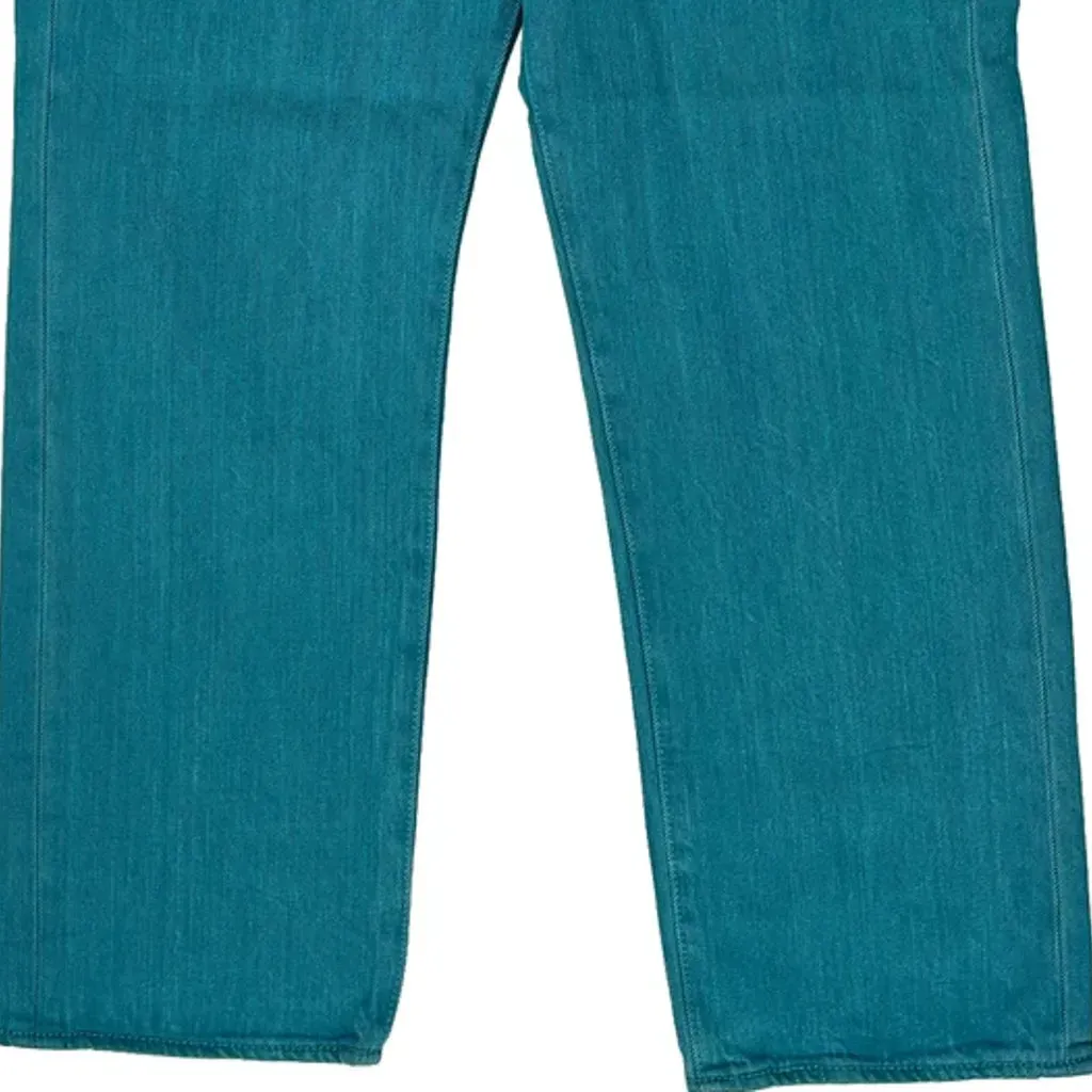 501 Levis Jeans - 30W UK 10 Teal Cotton