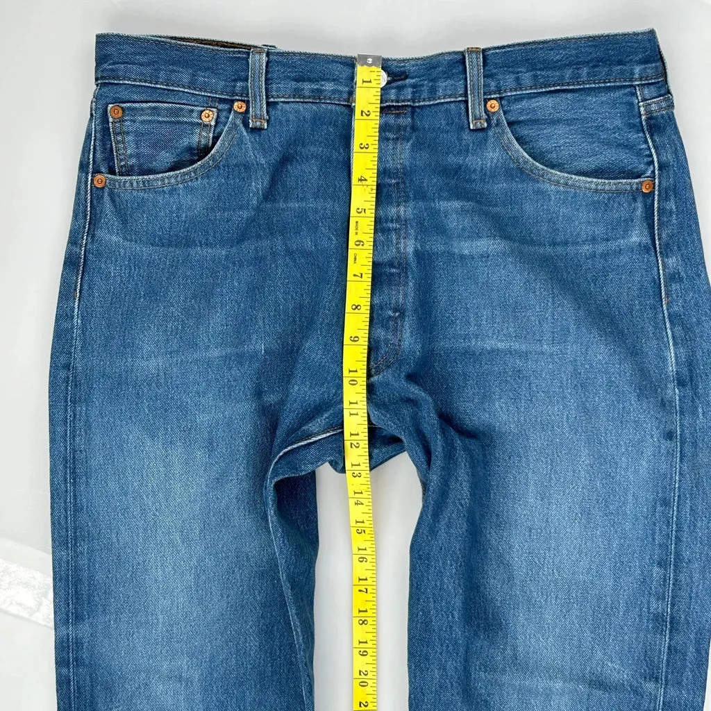 501 Levis Jeans - 35W 33L Blue Cotton