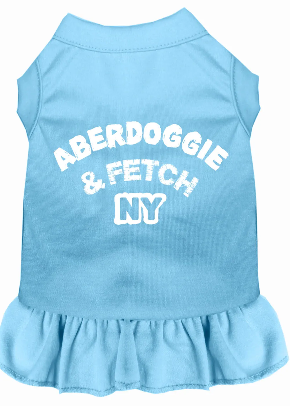 Aberdoggie Ny Screen Print Dress Baby Blue Xl