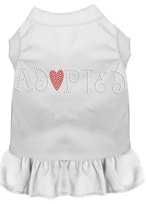 Adopted Rhinestone Dress White Sm