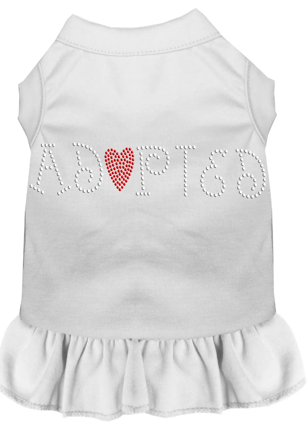 Adopted Rhinestone Dress White Sm