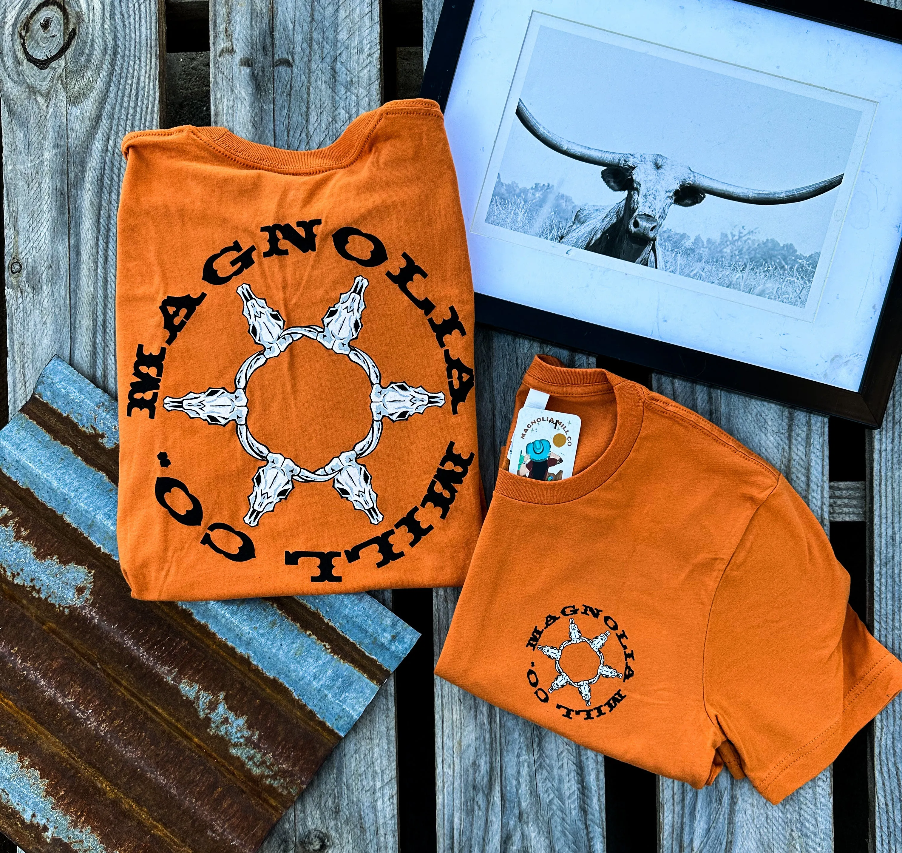 Around The Longhorn Graphic- Orange