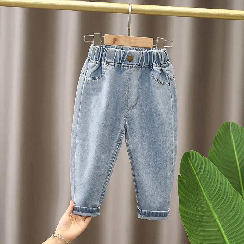 Baby & Toddler Boys Jeans Clothes baby Elastic Band Stretch Denim Jeans - BBJ0208