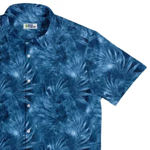 Blue Grey Hawaiian Space Button Up Shirt