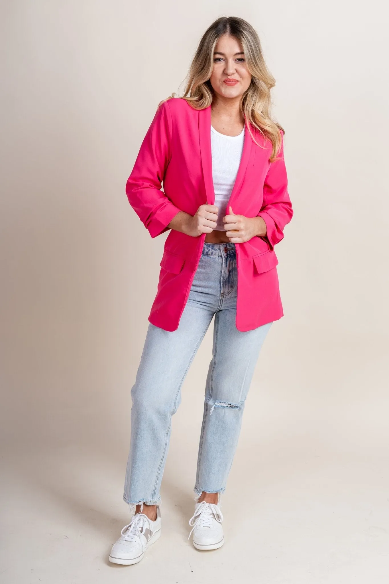 Boyfriend blazer fuchsia