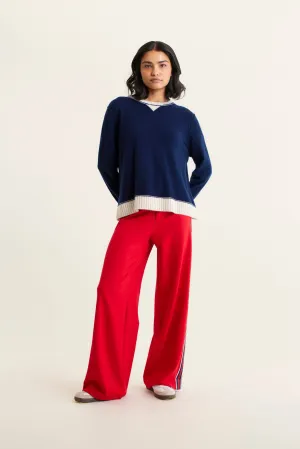 Boyfriend Cashmere Sweater In Midnight Navy