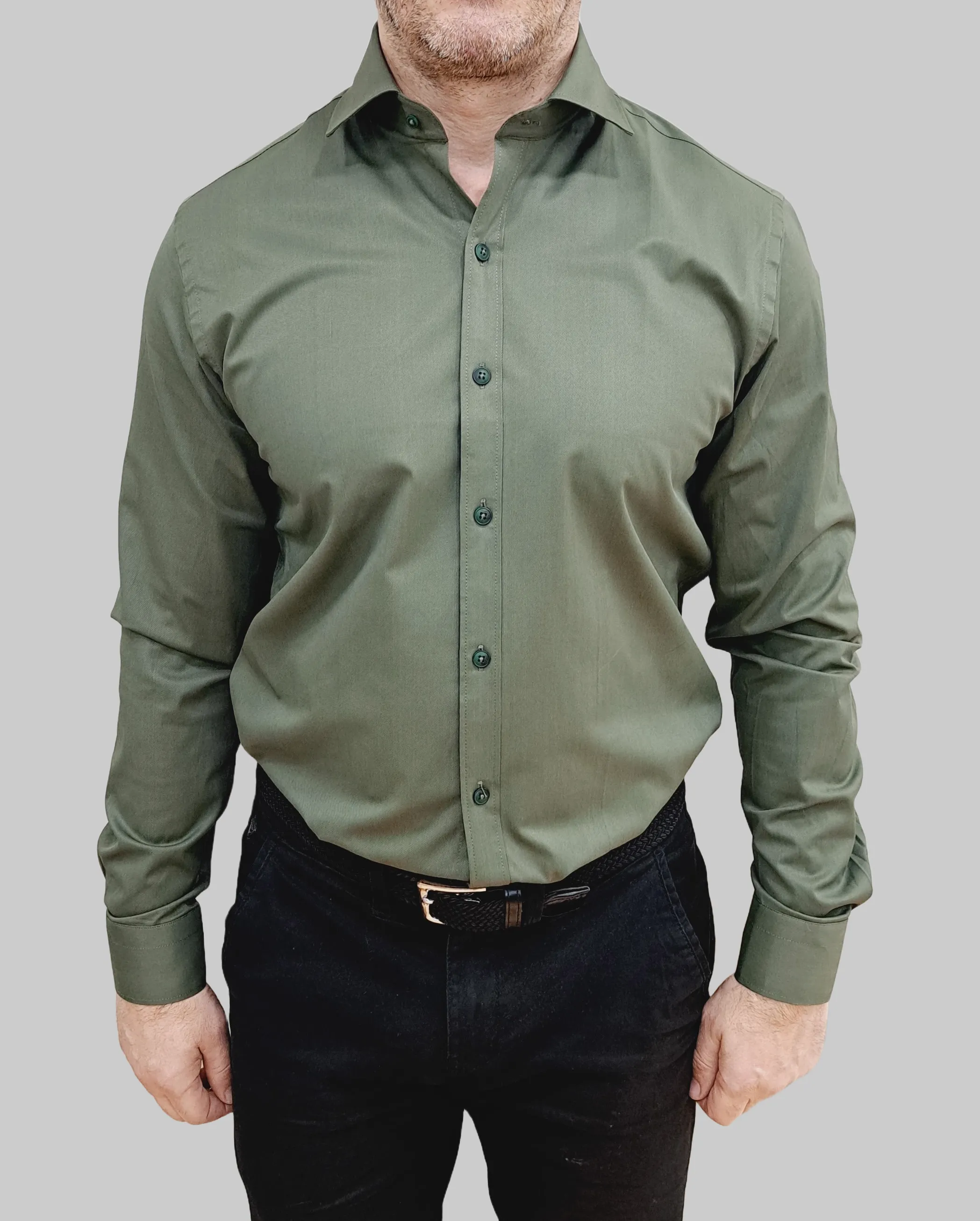 BRD STRECH SLIM FIT COTTON SHIRT