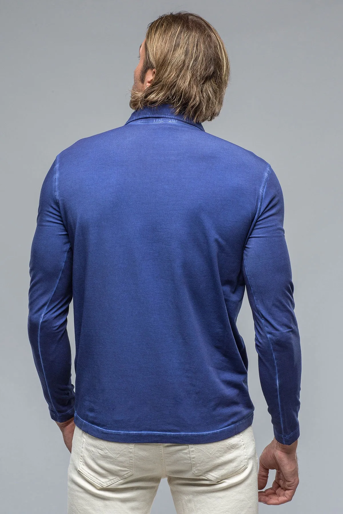 Cafe Paco LS Polo Shirt in Azure