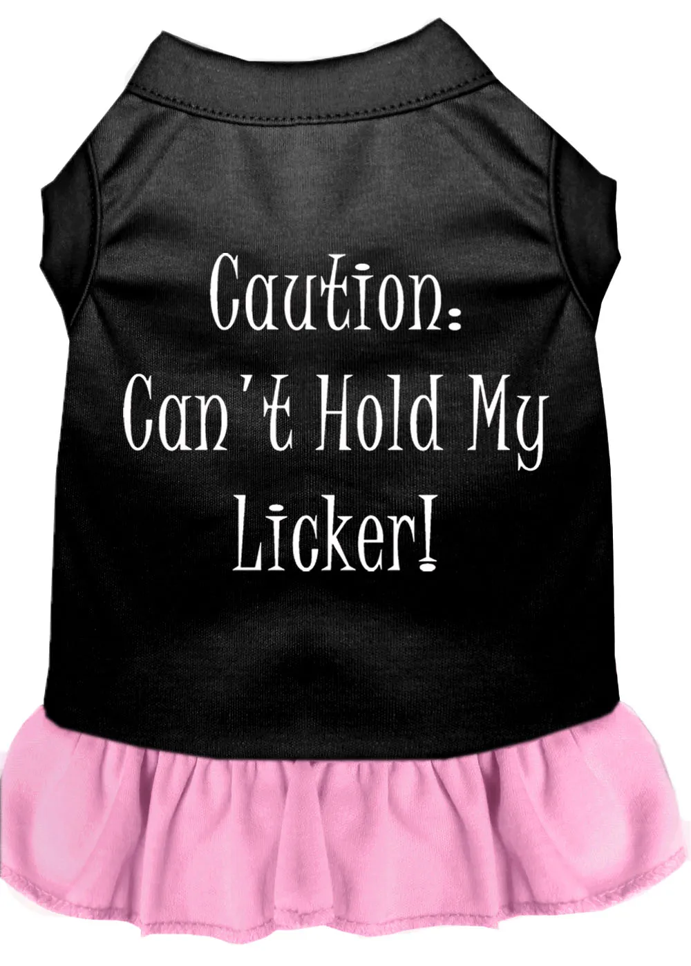 Can't Hold My Licker Screen Print Dress Black With Light Pink Xxxl