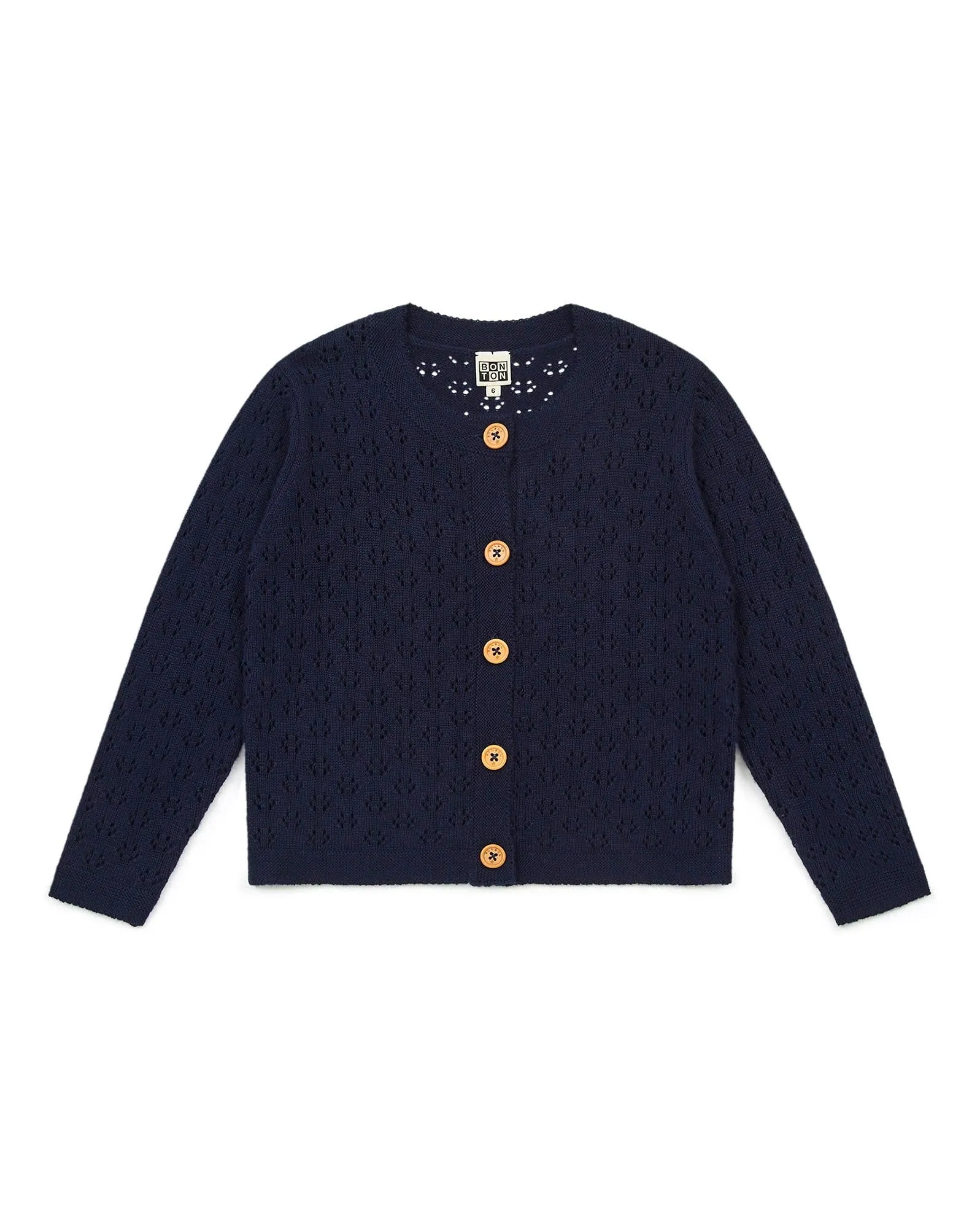 Cardigan Retro Bleu En Maille