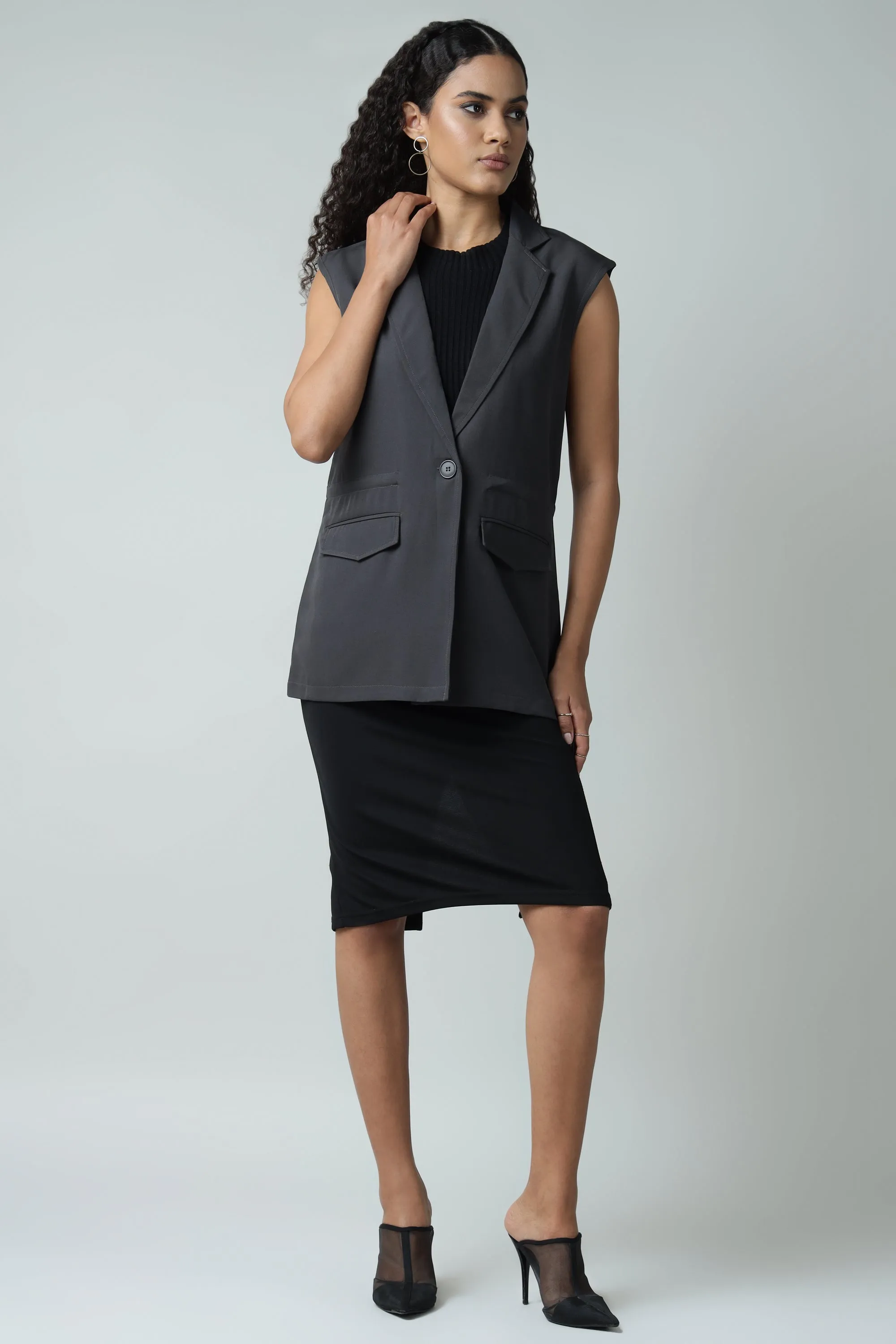 Charcoal Grey Parachute Vest