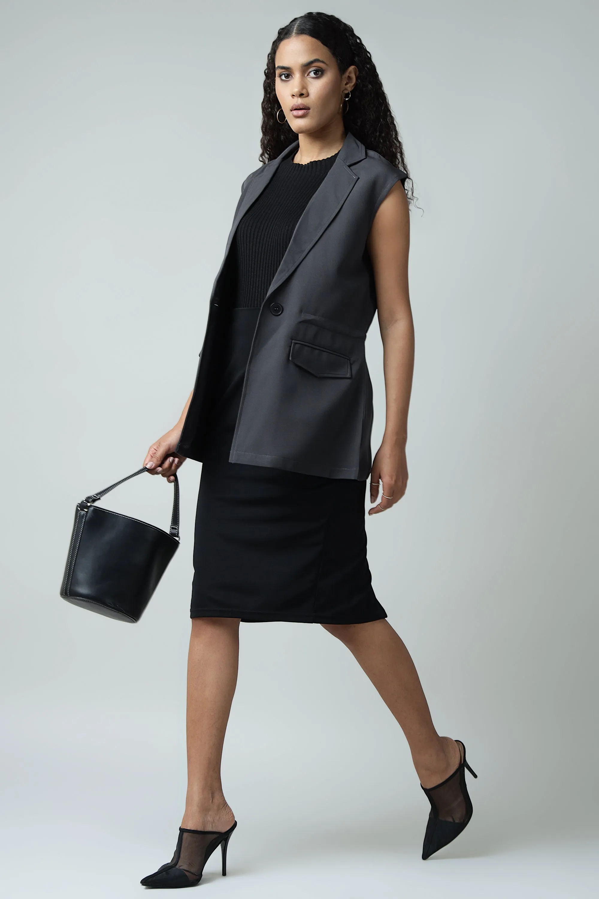 Charcoal Grey Parachute Vest