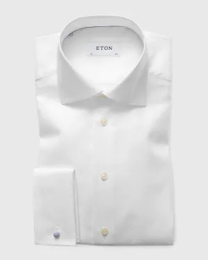 ETON 306079312001 WHITE TEXTURED TWILL CONTEMPORARY FC SHIRT