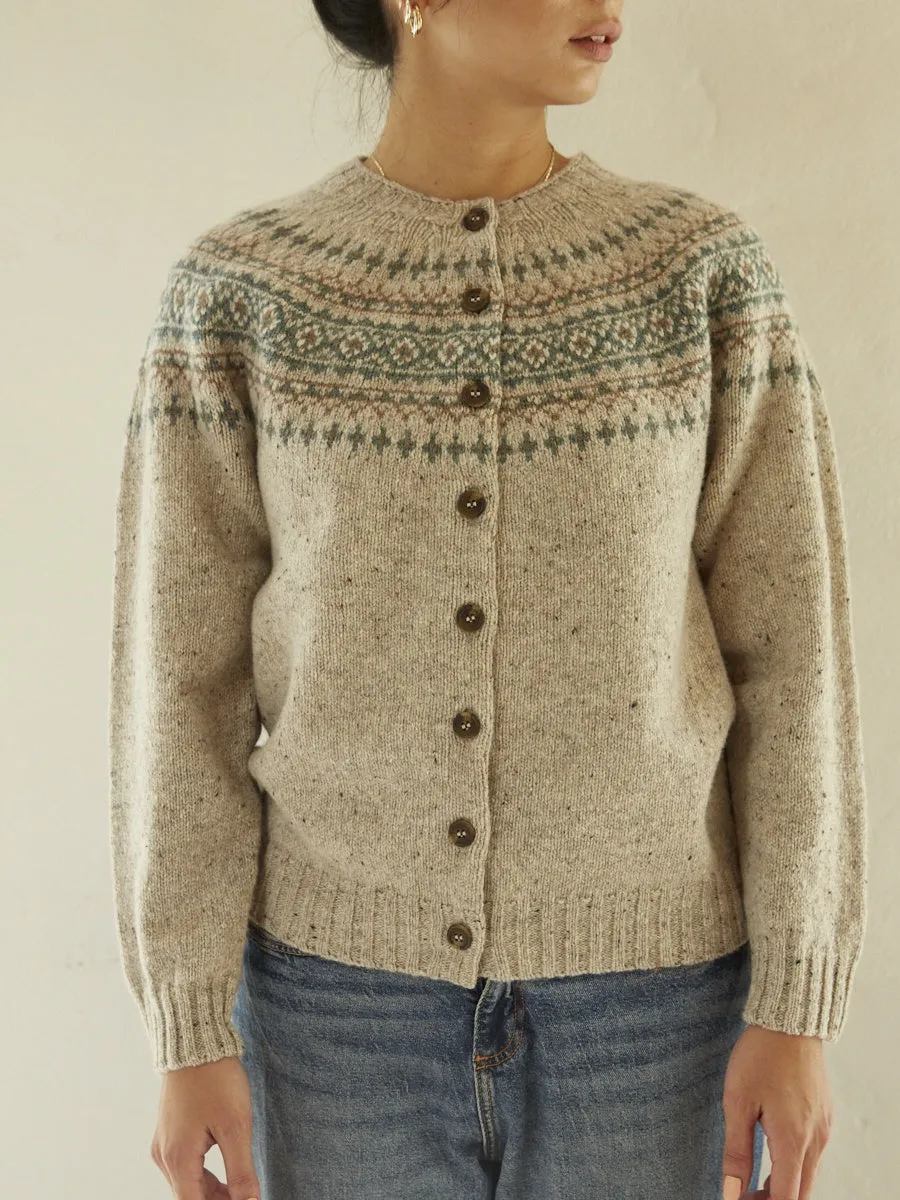Fairisle Wool Cardigan - Mull