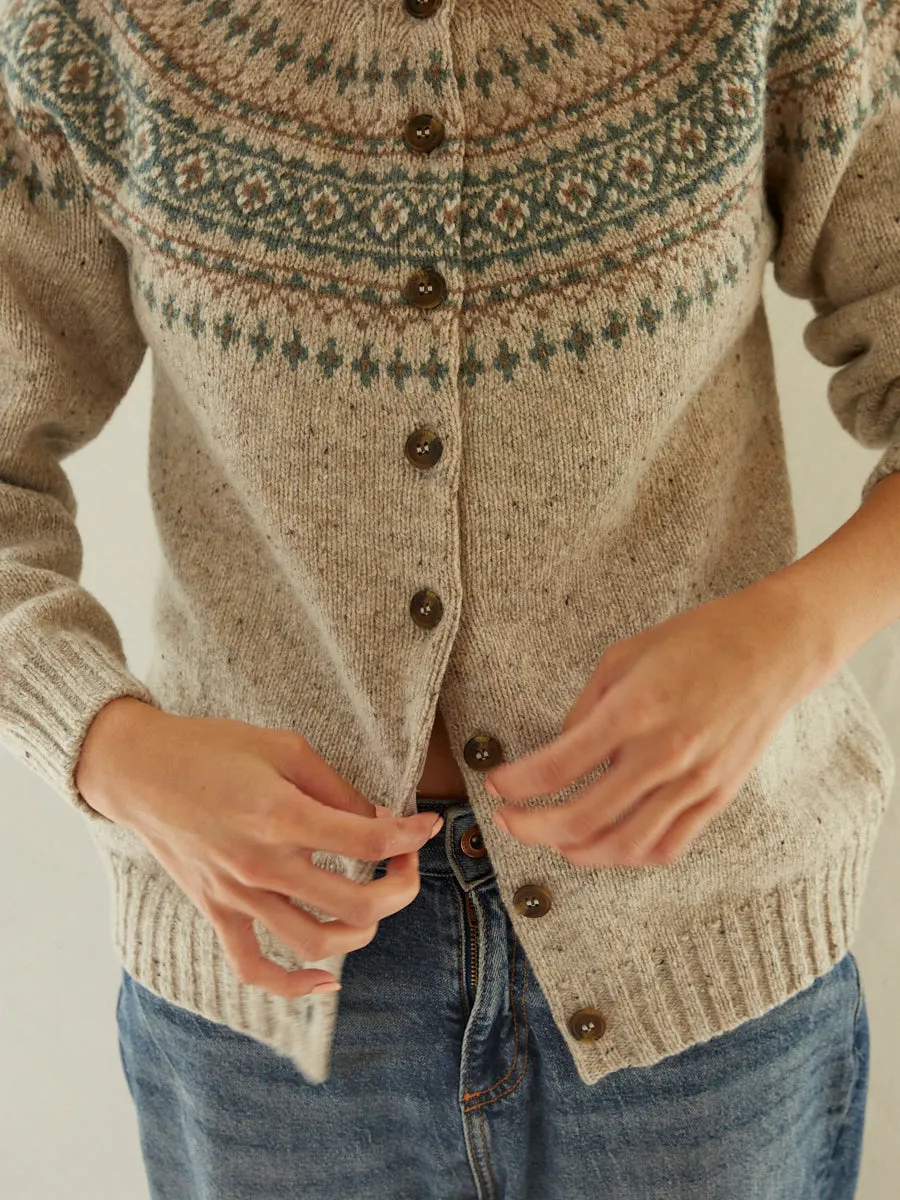 Fairisle Wool Cardigan - Mull