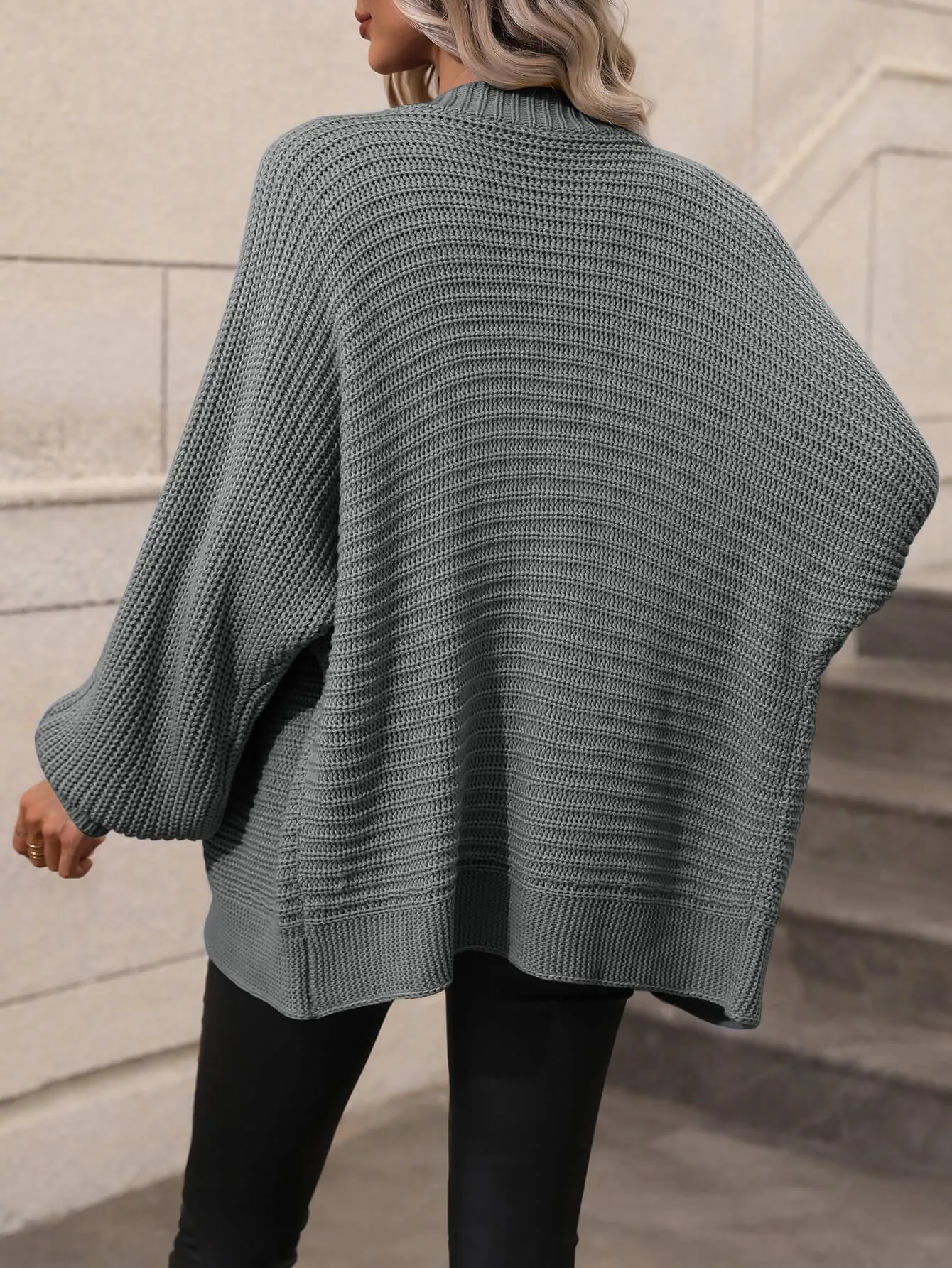 Fantastic Time Horizontal-Ribbing Longline Cardigan