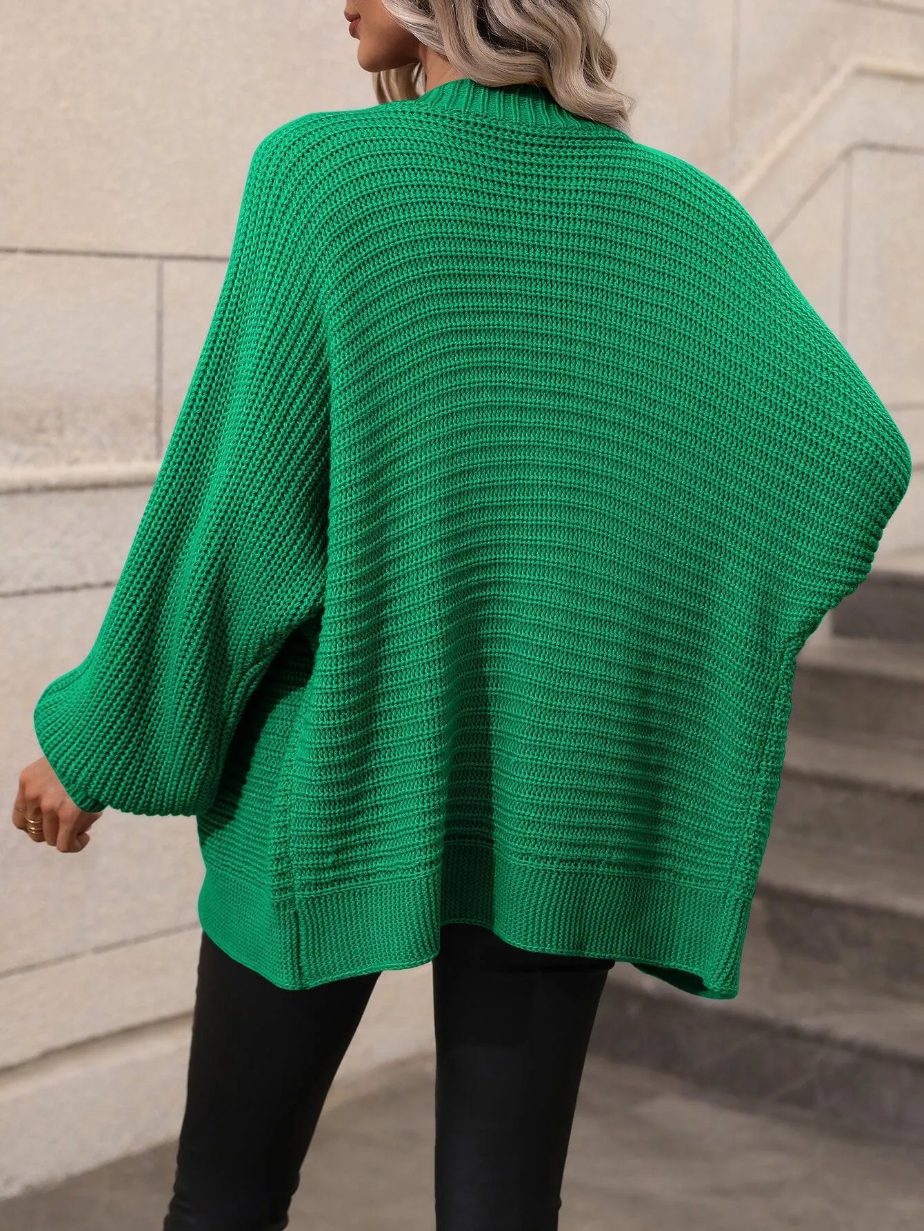 Fantastic Time Horizontal-Ribbing Longline Cardigan
