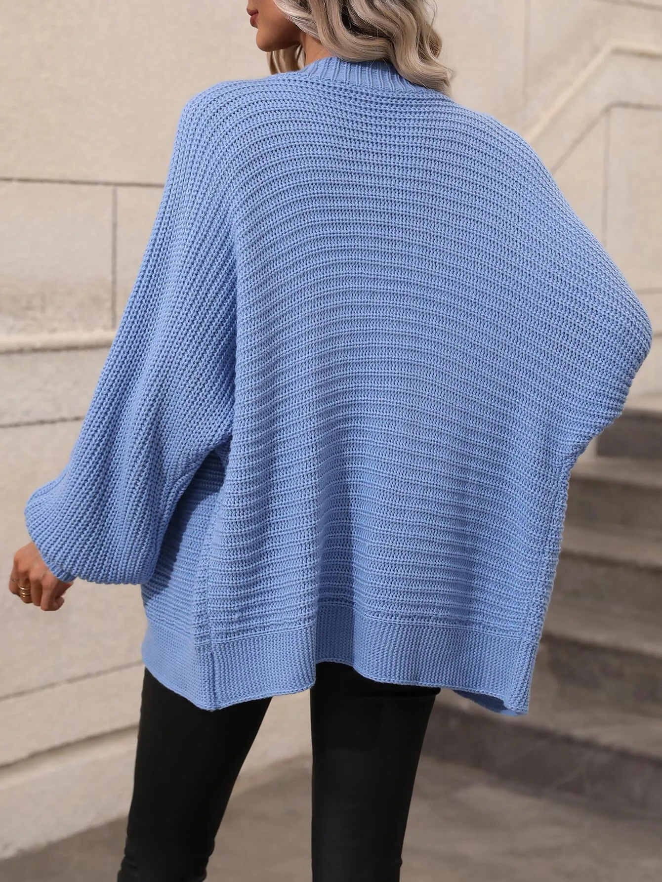 Fantastic Time Horizontal-Ribbing Longline Cardigan