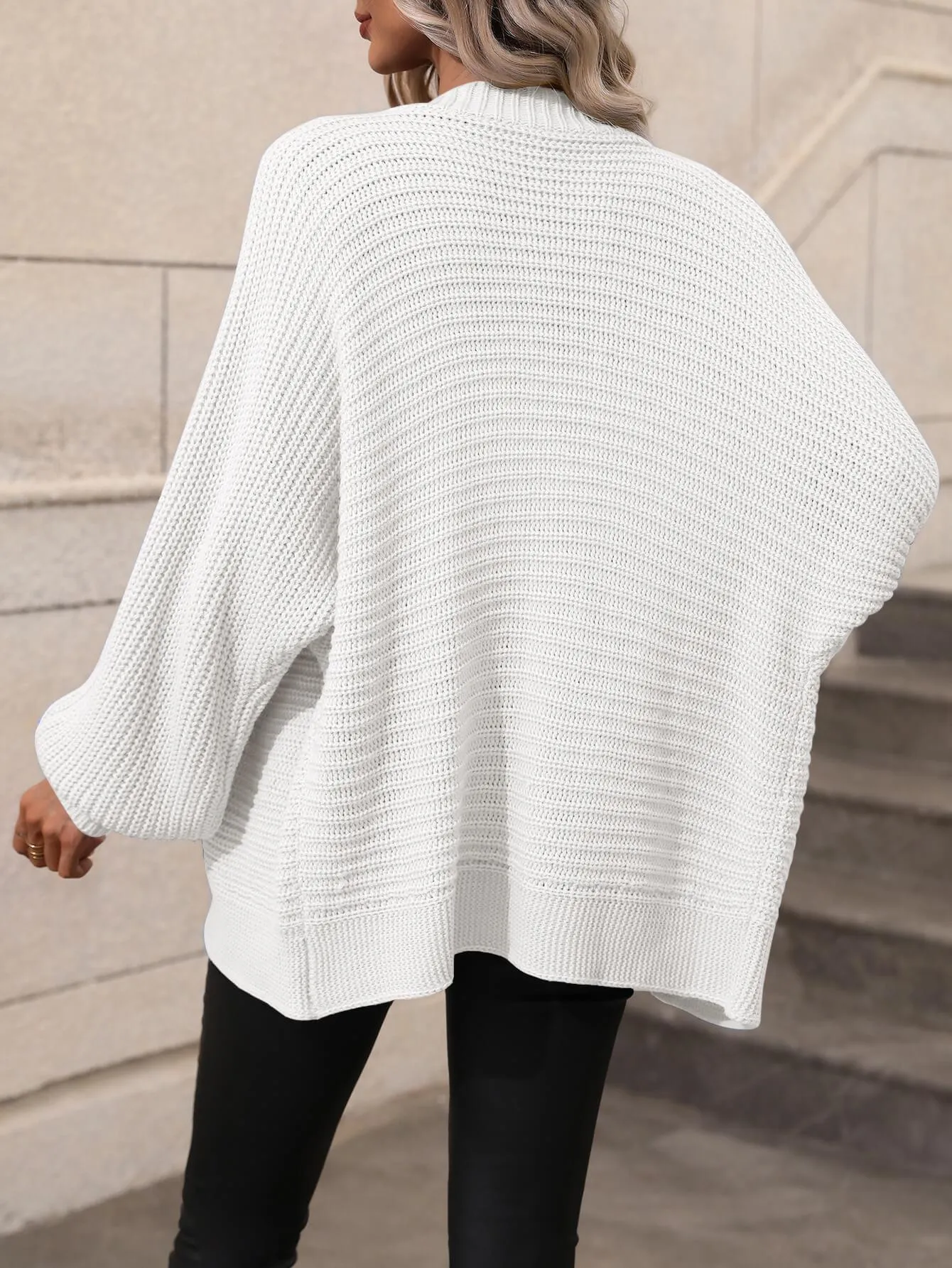 Fantastic Time Horizontal-Ribbing Longline Cardigan