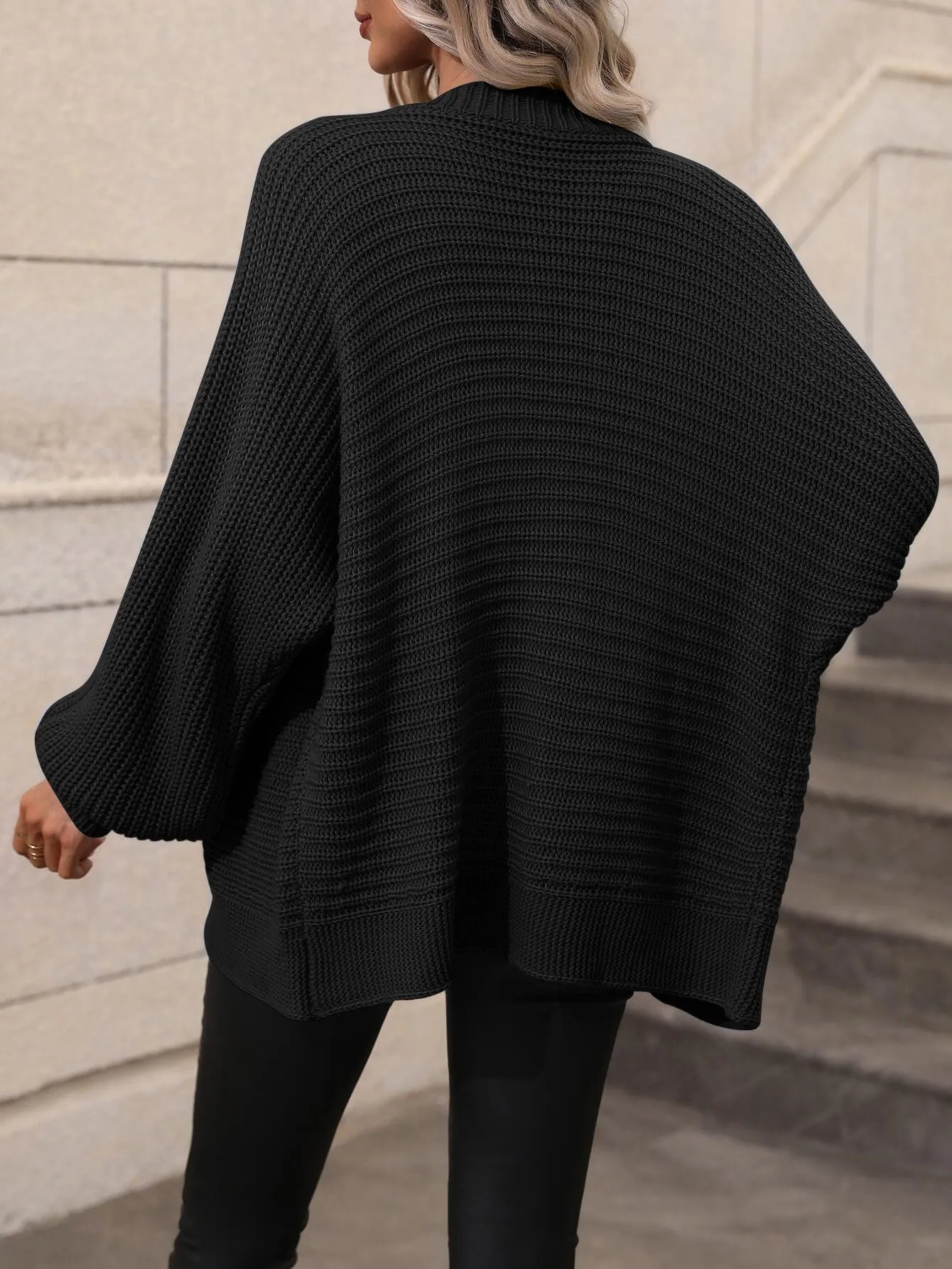 Fantastic Time Horizontal-Ribbing Longline Cardigan
