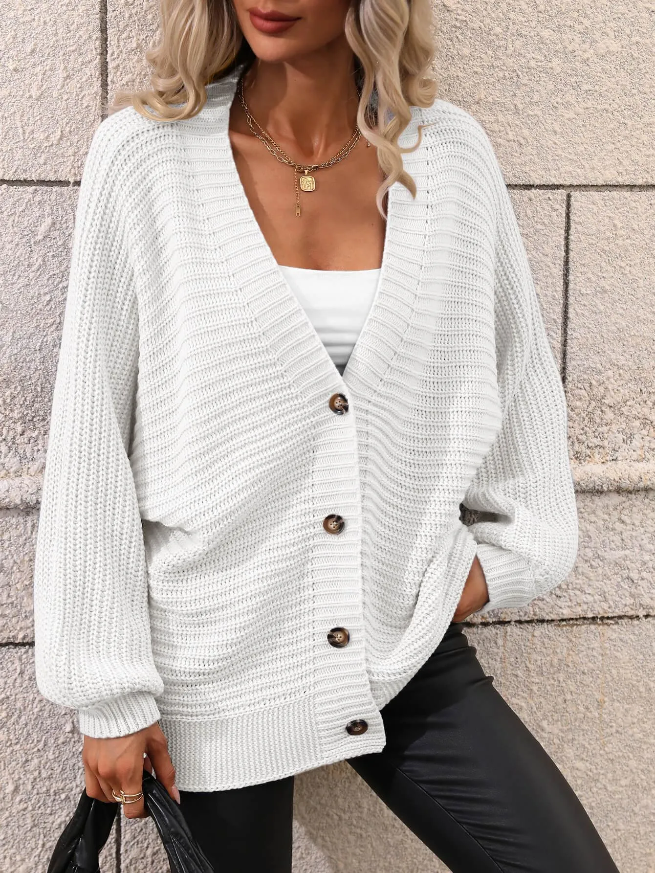 Fantastic Time Horizontal-Ribbing Longline Cardigan