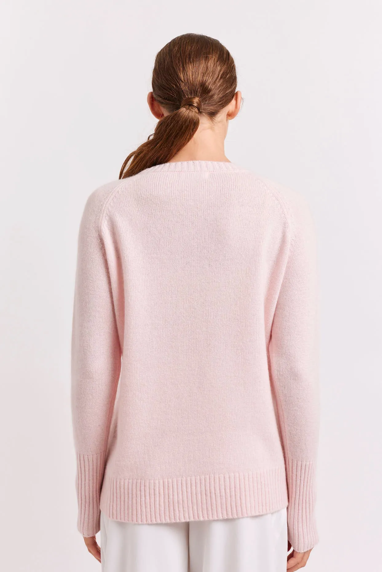 Fifi Crew Cashmere Sweater in Ballet
