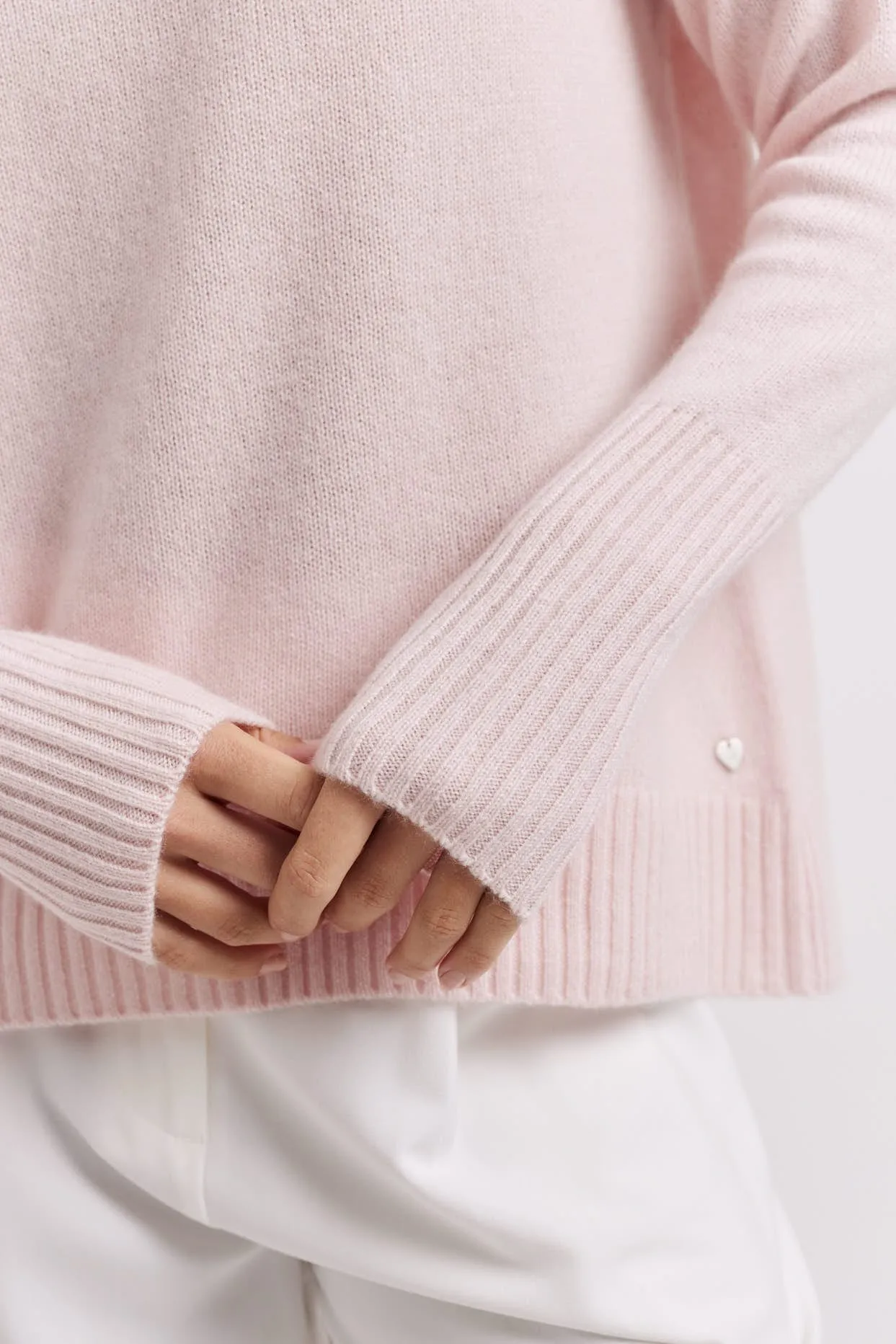 Fifi Crew Cashmere Sweater in Ballet