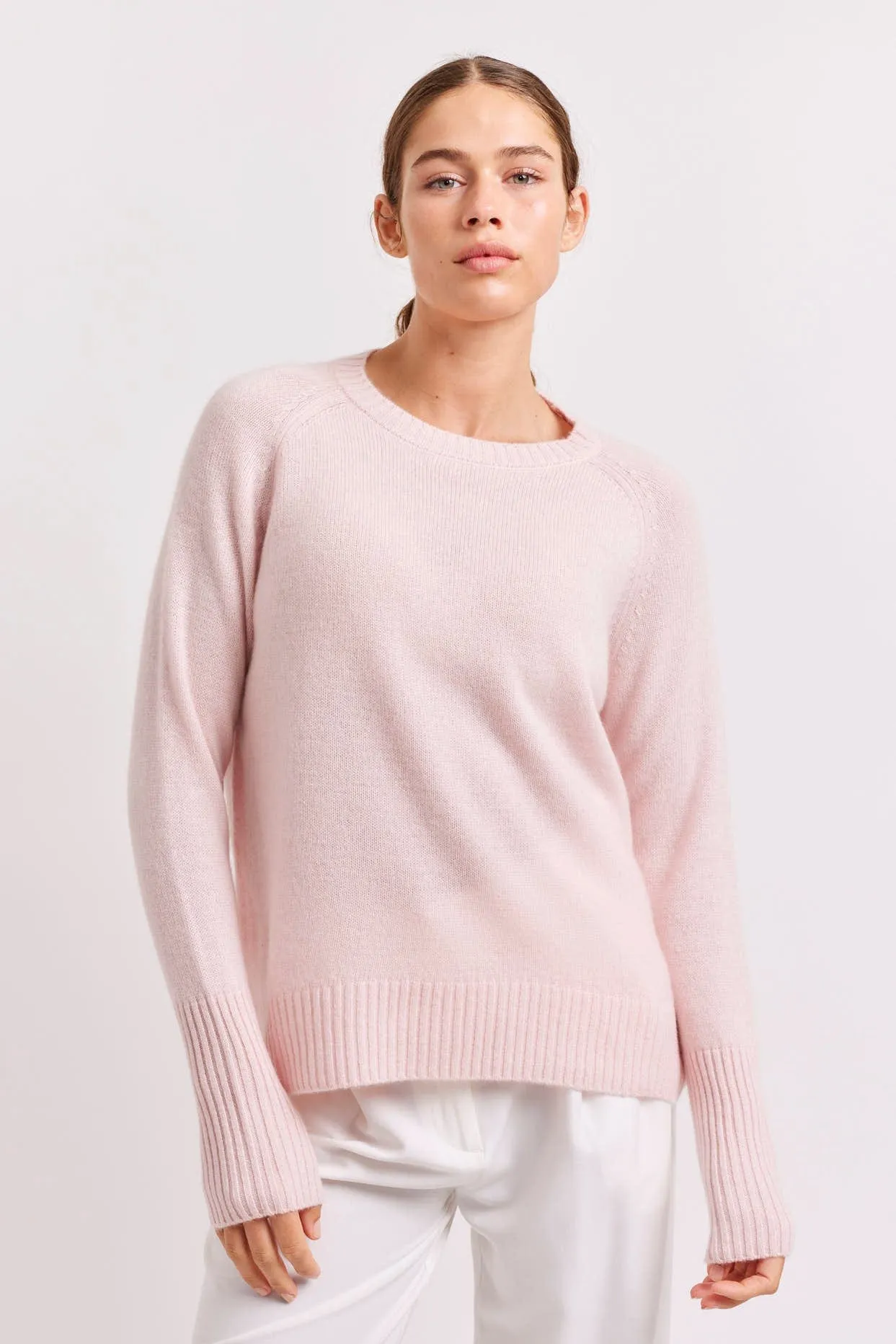 Fifi Crew Cashmere Sweater in Ballet