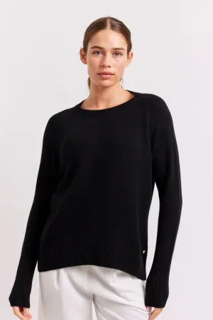 Fifi Crew Cashmere Sweater in Black