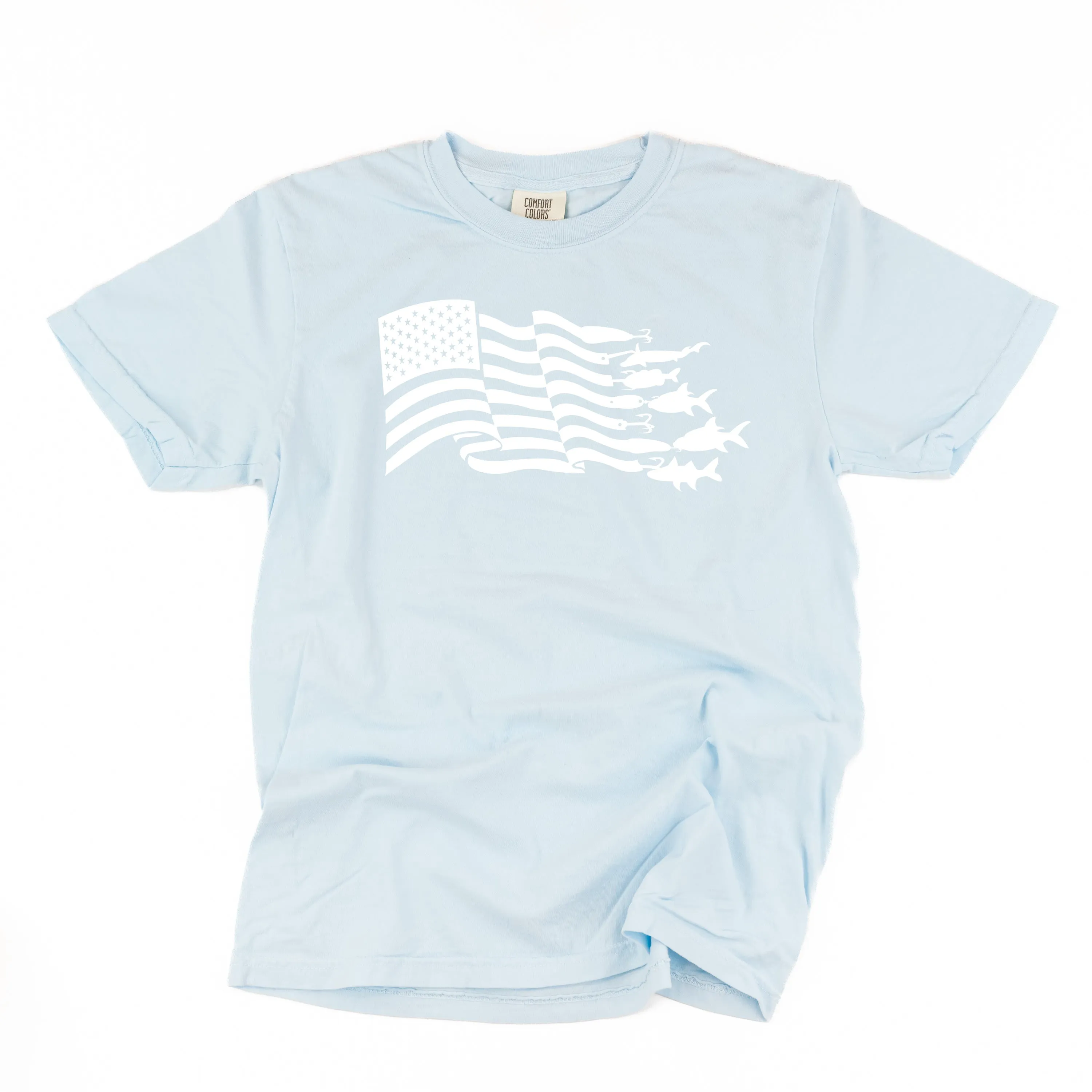 Fishing Flag - SHORT SLEEVE COMFORT COLORS TEE