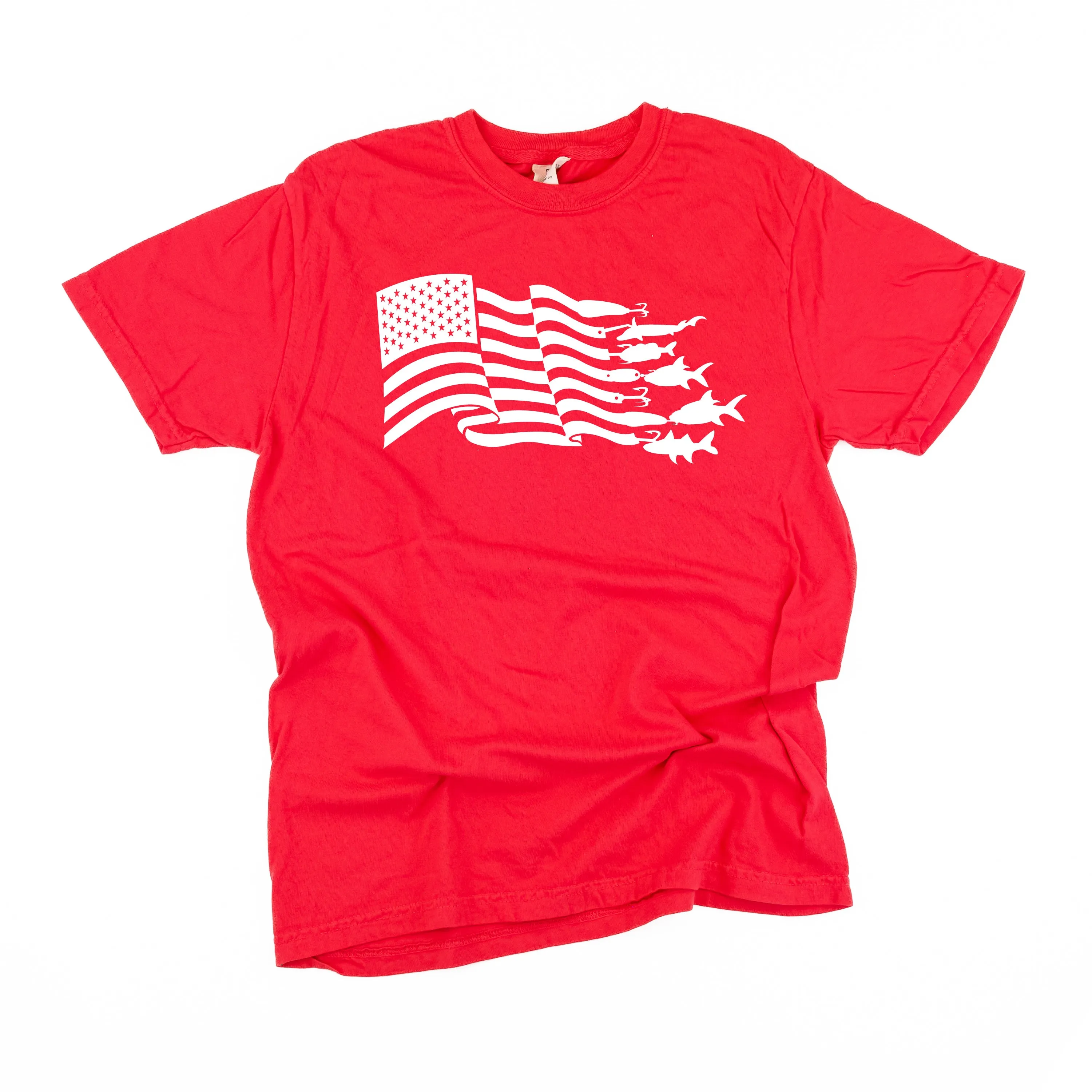 Fishing Flag - SHORT SLEEVE COMFORT COLORS TEE
