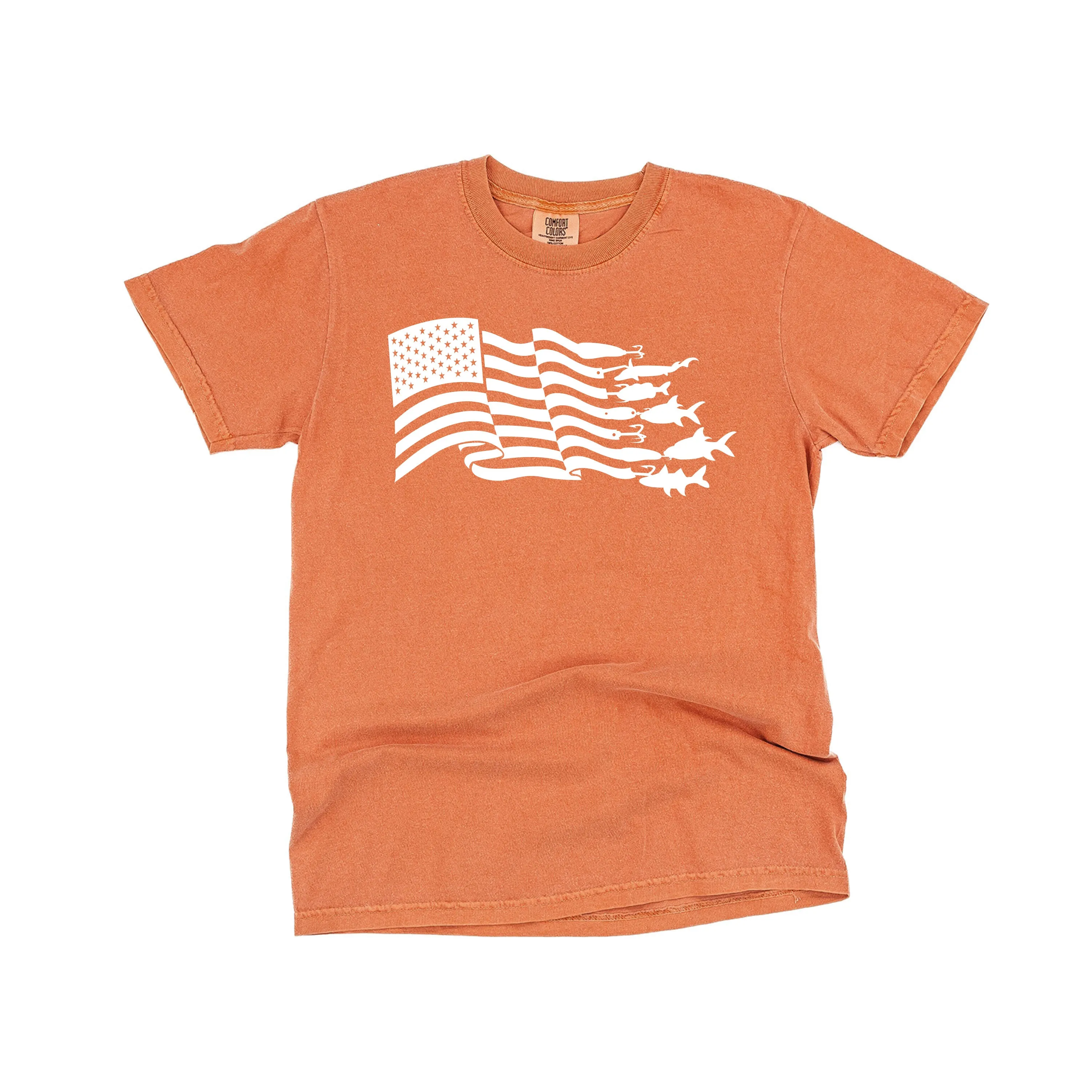 Fishing Flag - SHORT SLEEVE COMFORT COLORS TEE