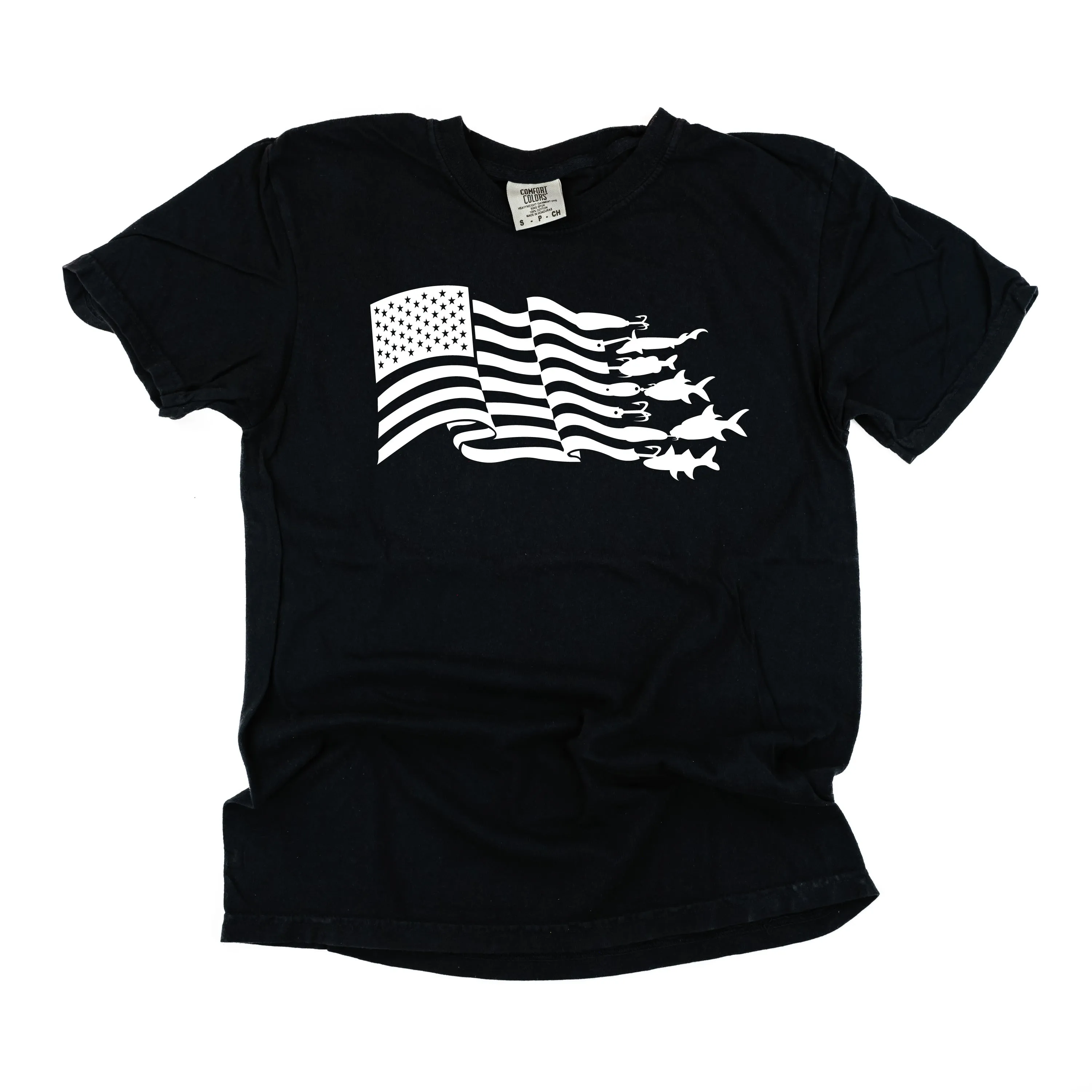 Fishing Flag - SHORT SLEEVE COMFORT COLORS TEE