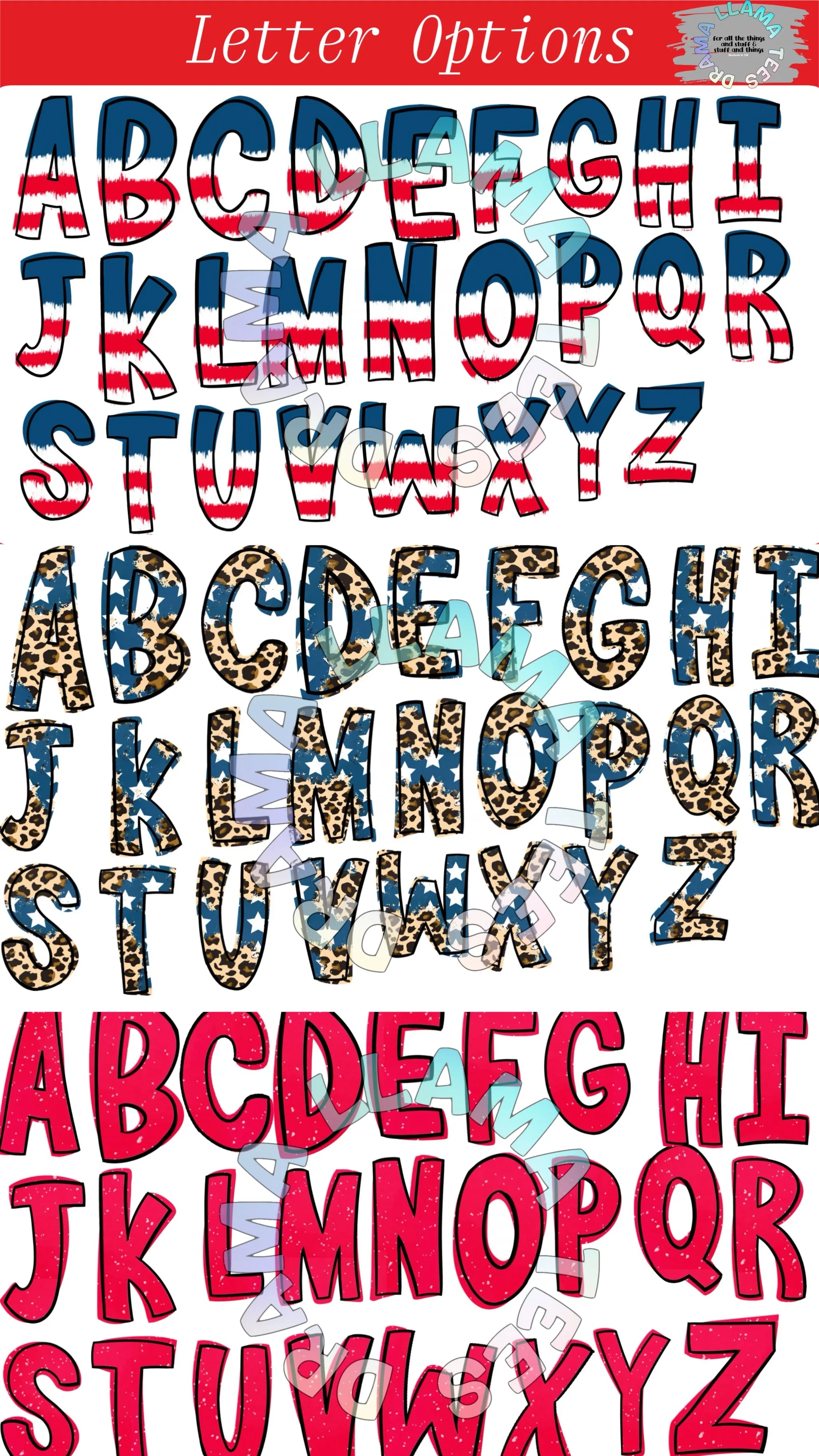 Fourth of July Name Tees *multiple color and pattern options*