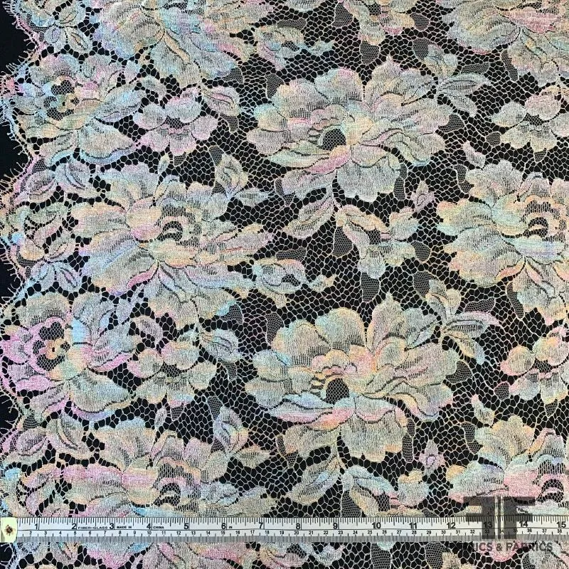 French Chantilly Lace  Metallic - Multicolor