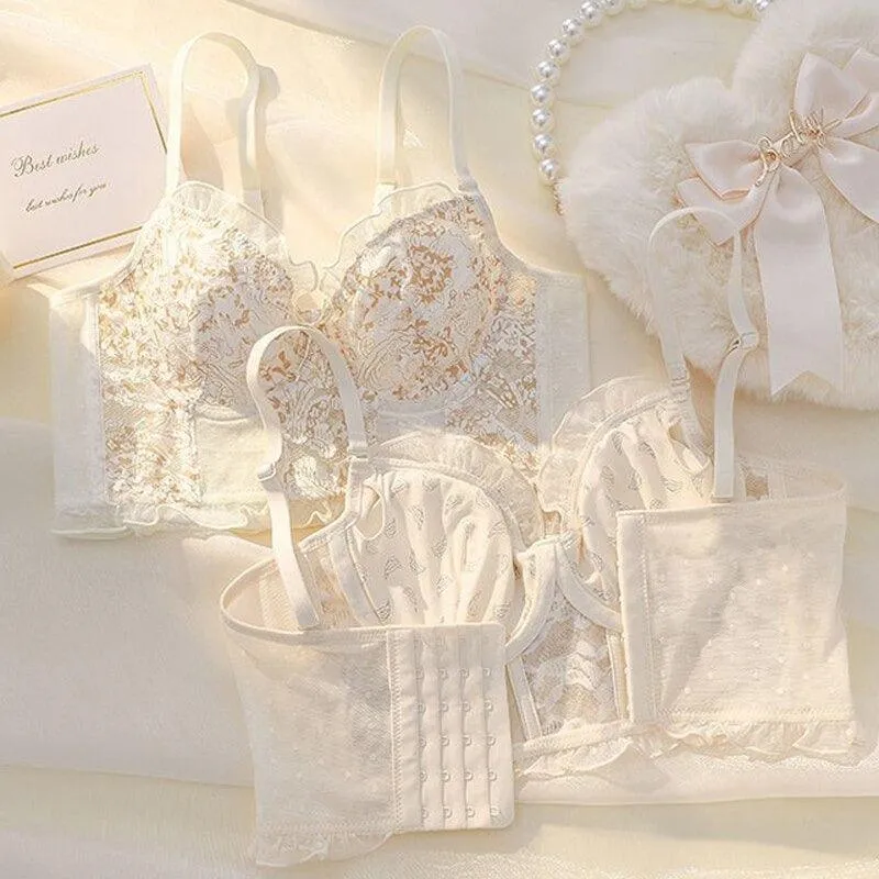 French Embroidery Lace Bra  Timeless Elegance and Ultimate Comfort