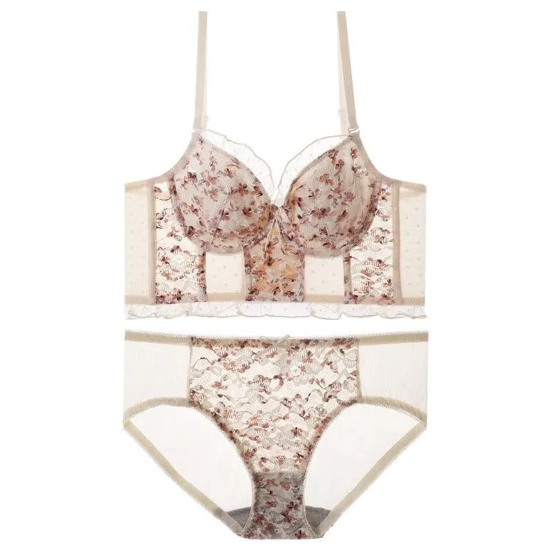 French Embroidery Lace Bra  Timeless Elegance and Ultimate Comfort