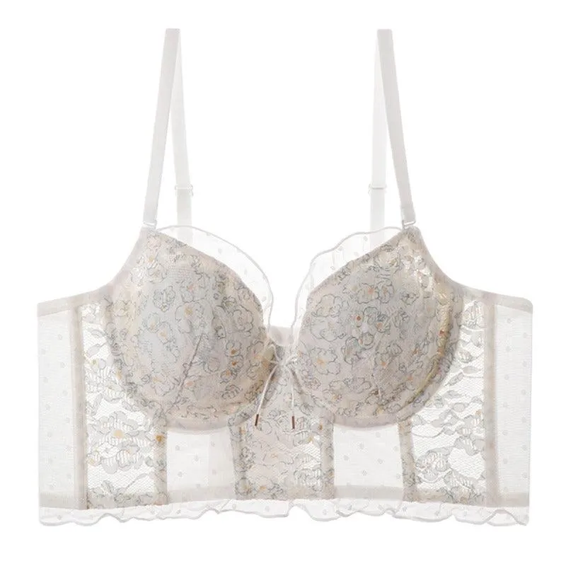 French Embroidery Lace Bra  Timeless Elegance and Ultimate Comfort