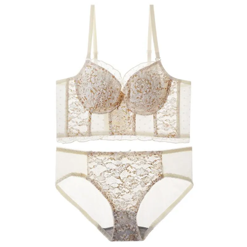 French Embroidery Lace Bra  Timeless Elegance and Ultimate Comfort