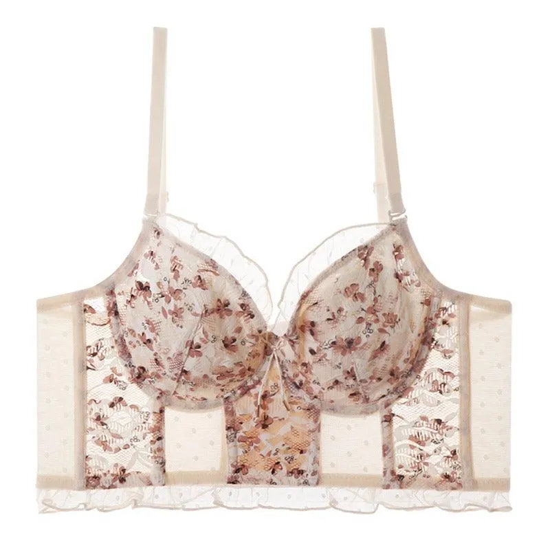 French Embroidery Lace Bra  Timeless Elegance and Ultimate Comfort