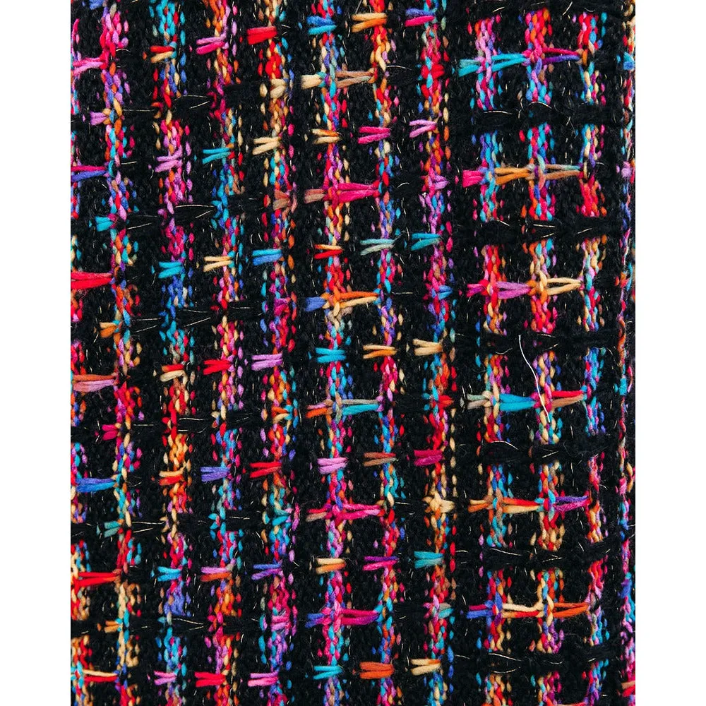 Fringe Multicolor Knitted Cardigan