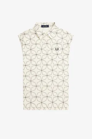 GEOMETRIC PRINT JSY POLO SHIRT