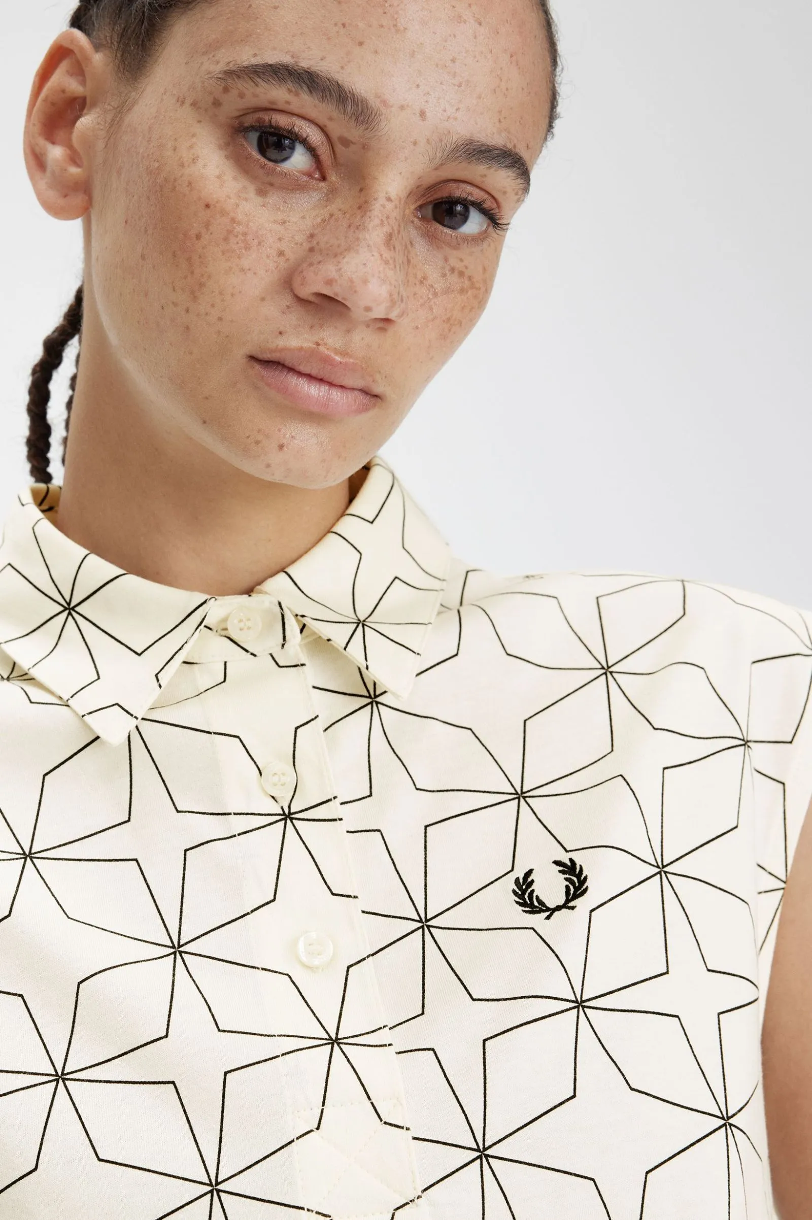 GEOMETRIC PRINT JSY POLO SHIRT