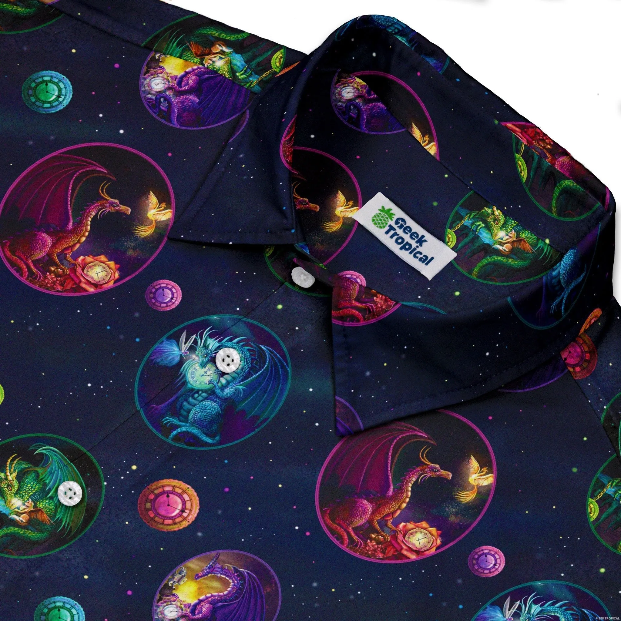 Glimpses in Dragon Time Button Up Shirt