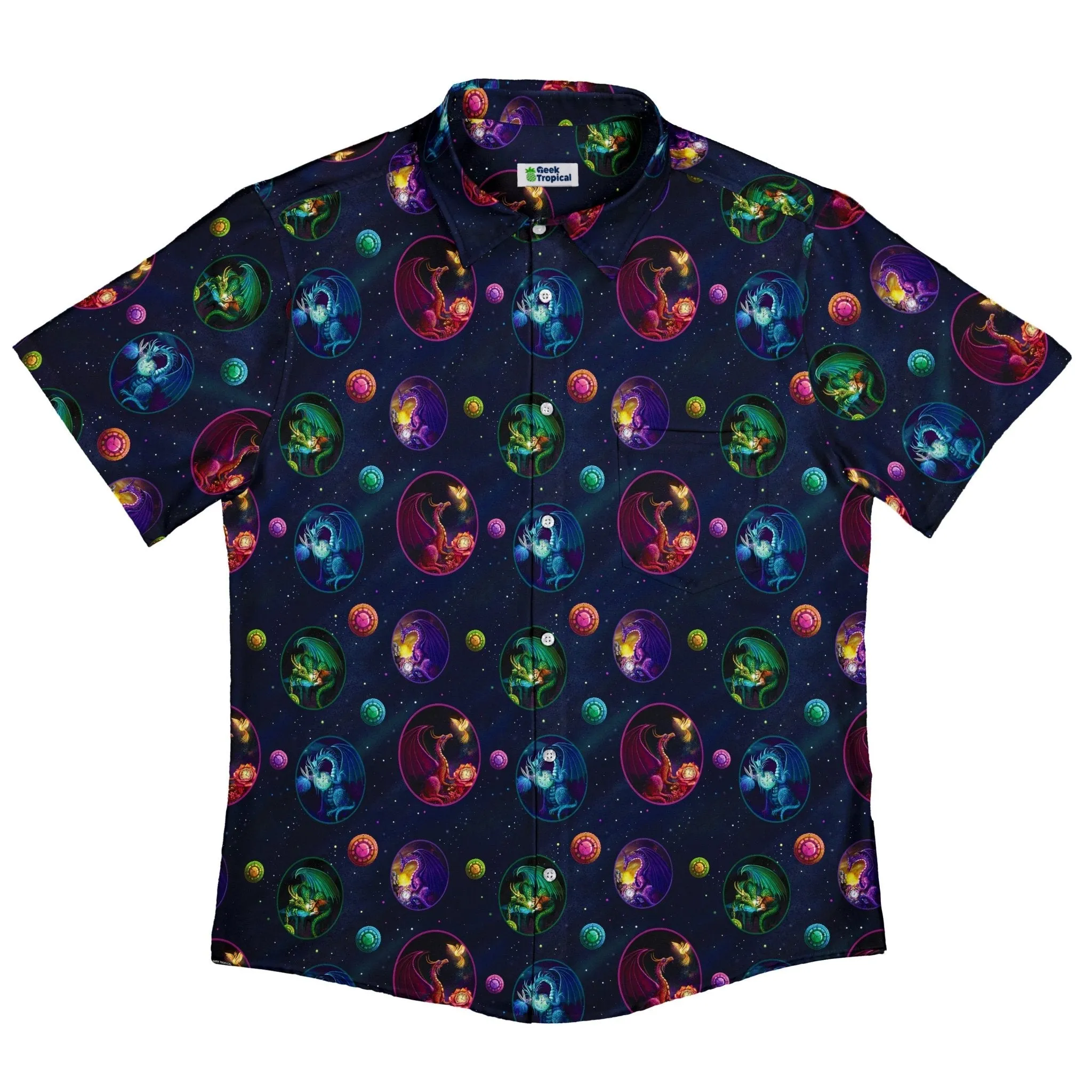 Glimpses in Dragon Time Button Up Shirt