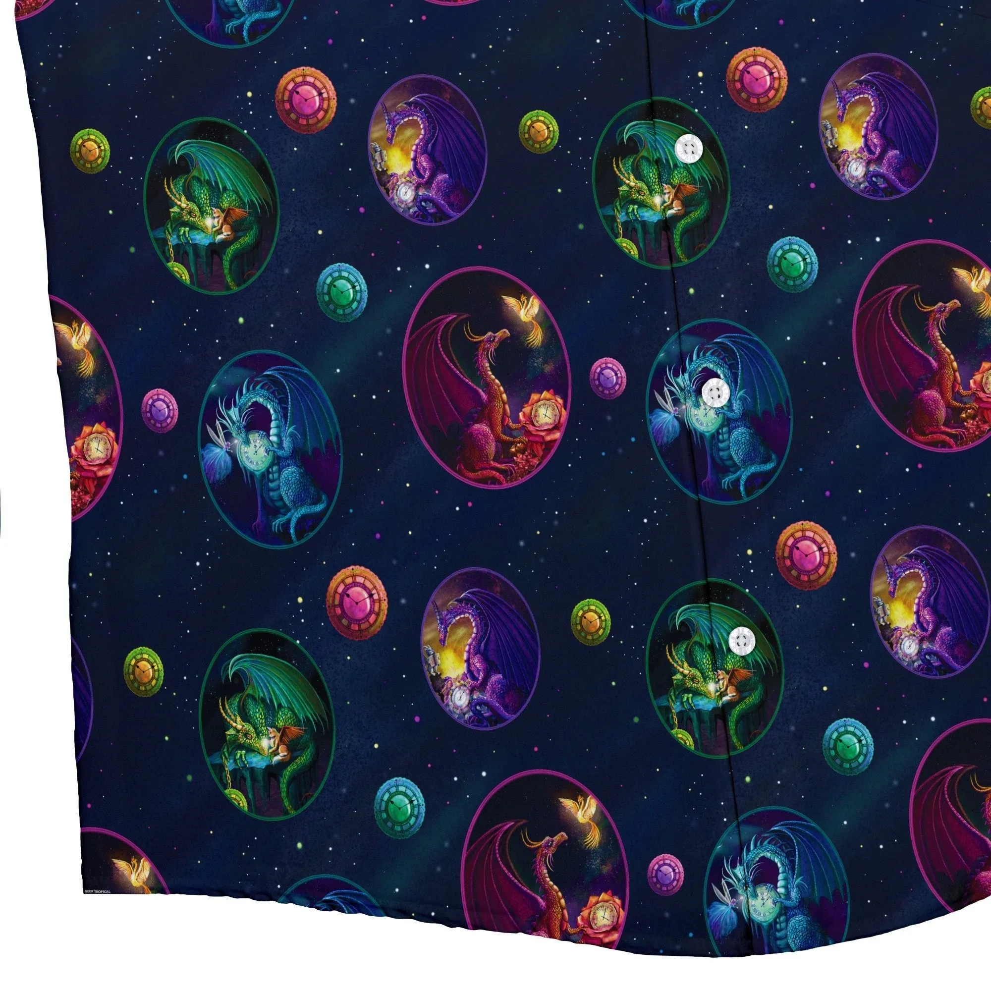 Glimpses in Dragon Time Button Up Shirt
