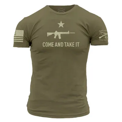 Grunt Style Come and Take It 2A Tshirt (Military Green)